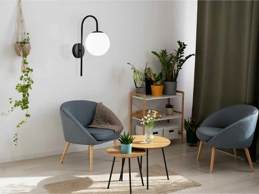 Pakabinamas šviestuvas Toolight Sieninė lempa G090-1W Juodas