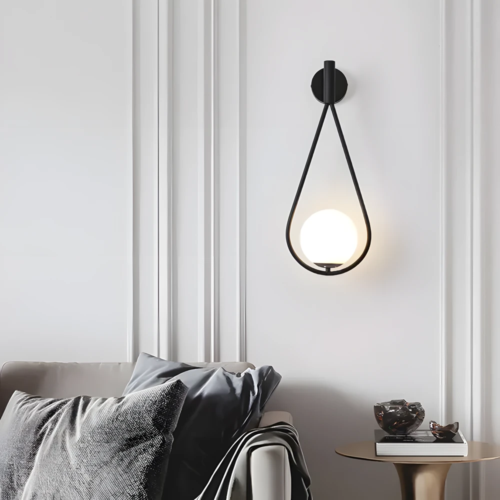 Pakabinamas šviestuvas Toolight Sieninė lempa G093-1W Juodas Baltas