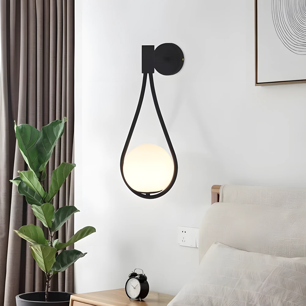 Pakabinamas šviestuvas Toolight Sieninė lempa G093-1W Juodas Baltas