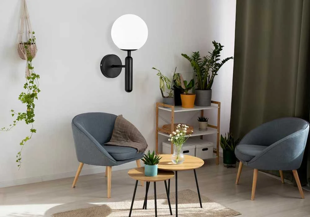 Pakabinamas šviestuvas Toolight Sieninė lempa G097-1W Juodas