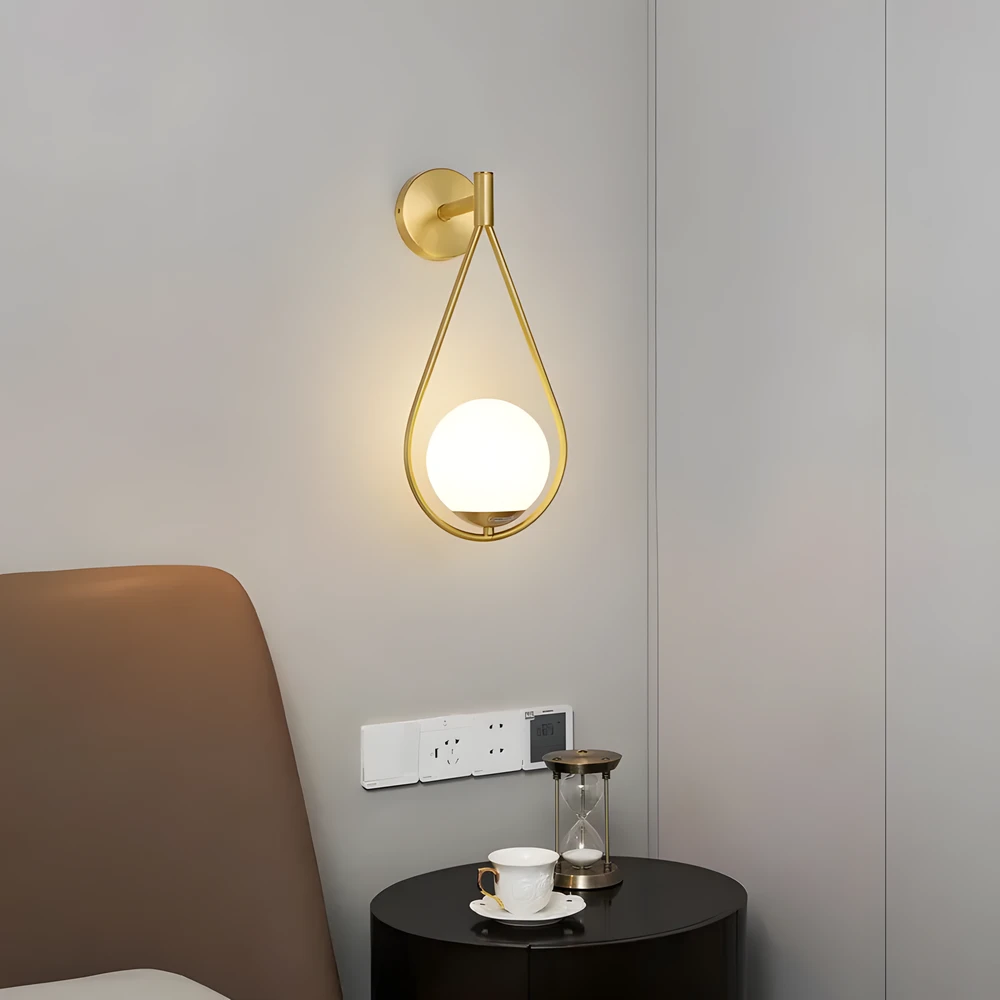 Pakabinamas šviestuvas Toolight Sieninė lempa G094-1W GOLD Baltas