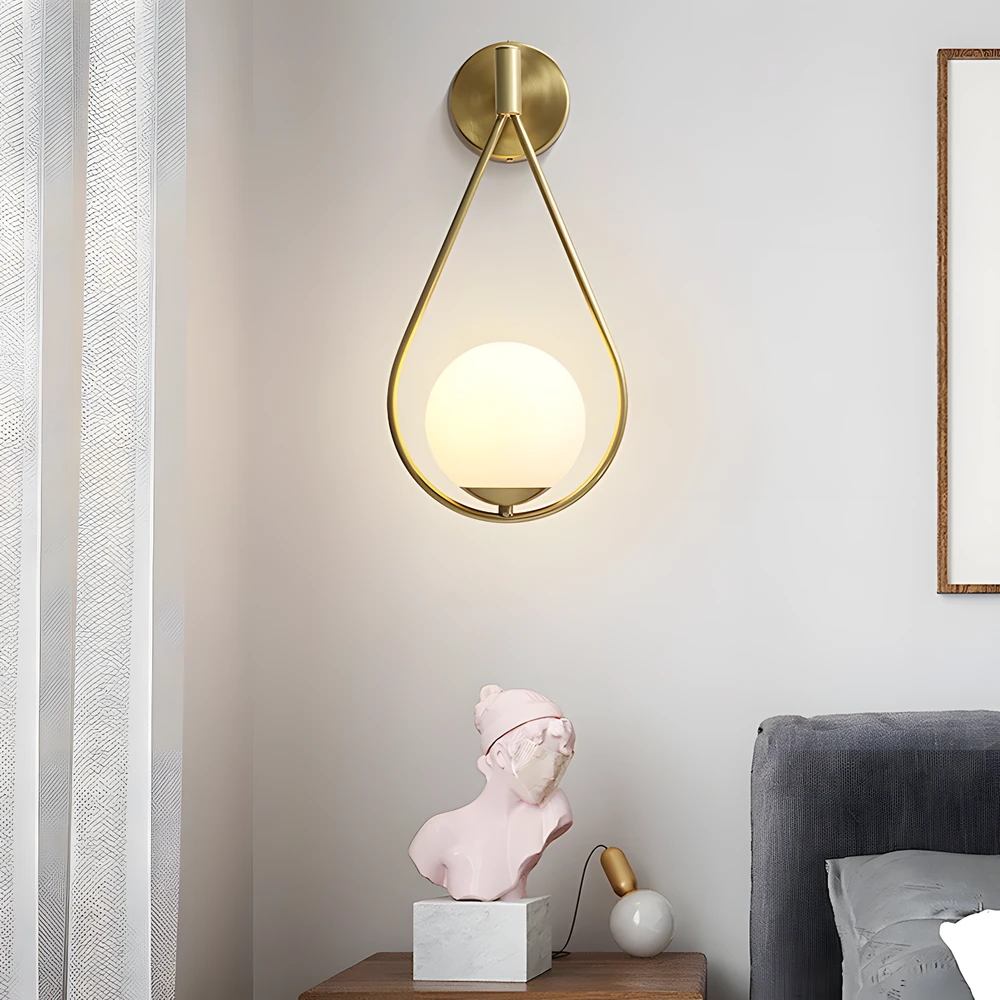 Pakabinamas šviestuvas Toolight Sieninė lempa G094-1W GOLD Baltas