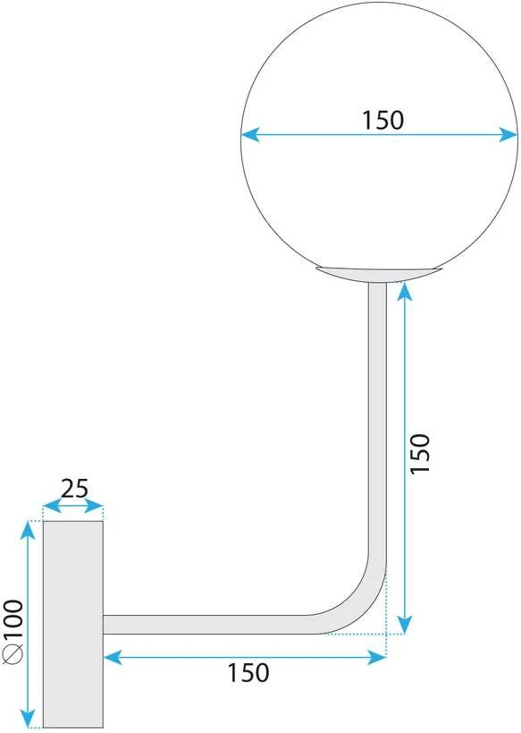 Pakabinamas šviestuvas Toolight Sieninė lempa G095-1W Juodas