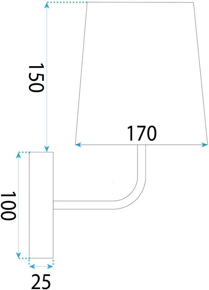 Pakabinamas šviestuvas Toolight Sieninė lempa APP1612-1W juodas