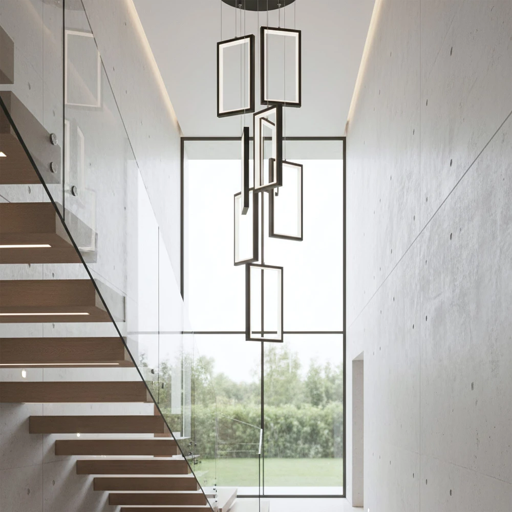 Pakabinamas šviestuvas Toolight šviestuvas LED LHJ089-7CP Juodas