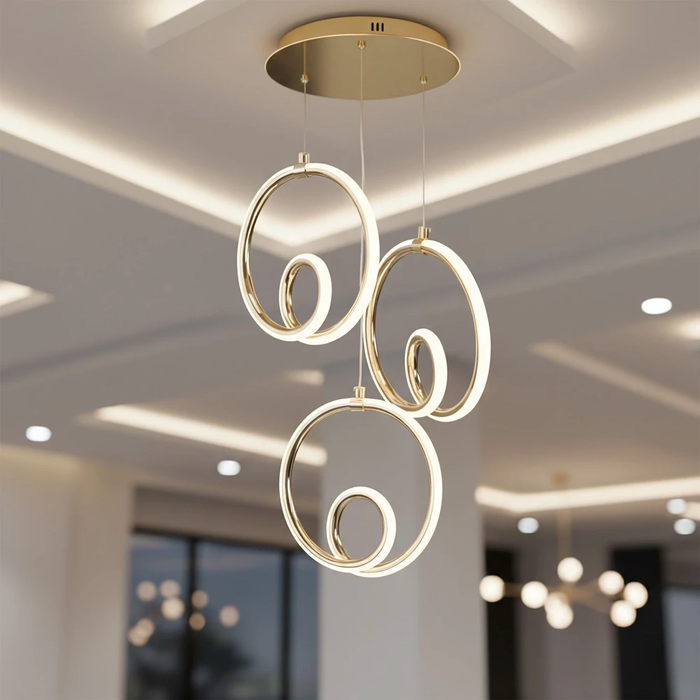 Pakabinamas šviestuvas Toolight šviestuvas LED LHJ095-3CP GOLD