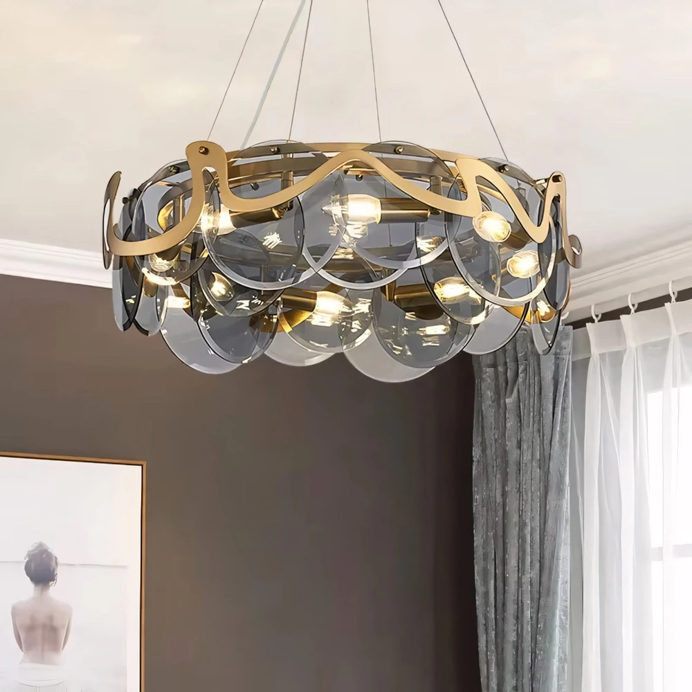 Pakabinamas šviestuvas Toolight Šviestuvas APP1545-8CP Gold / Pilkas