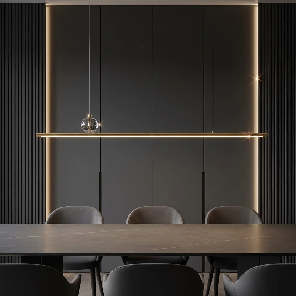 Pakabinamas šviestuvas Toolight Šviestuvas LED APP1694-CP 120 cm Gold