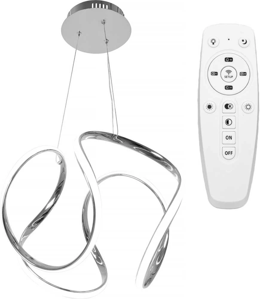 Pakabinamas šviestuvas Toolight Šviestuvas LED + nuotolinio valdymo pultas chrominis APP385-CP