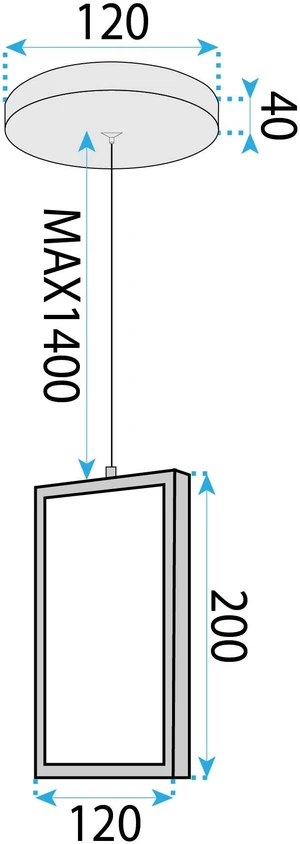 Pakabinamas šviestuvas Toolight šviestuvas LED LHJ083-1CP Juodas
