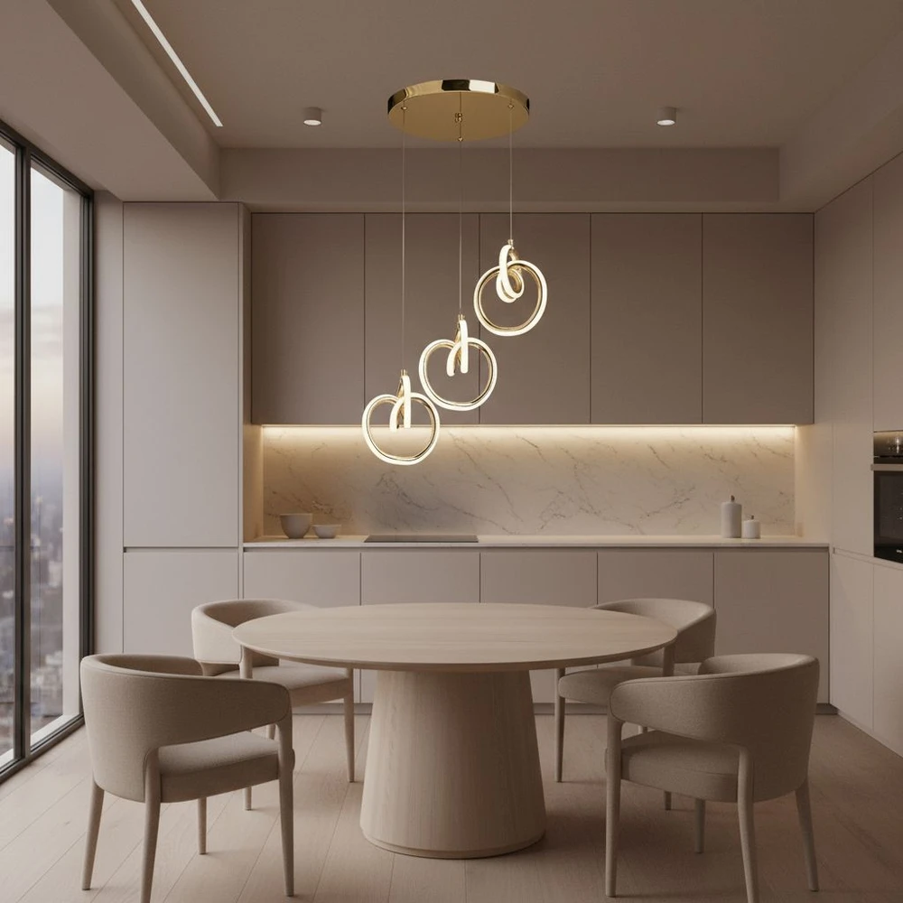 Pakabinamas šviestuvas Toolight šviestuvas LED LHJ093-3CP GOLD