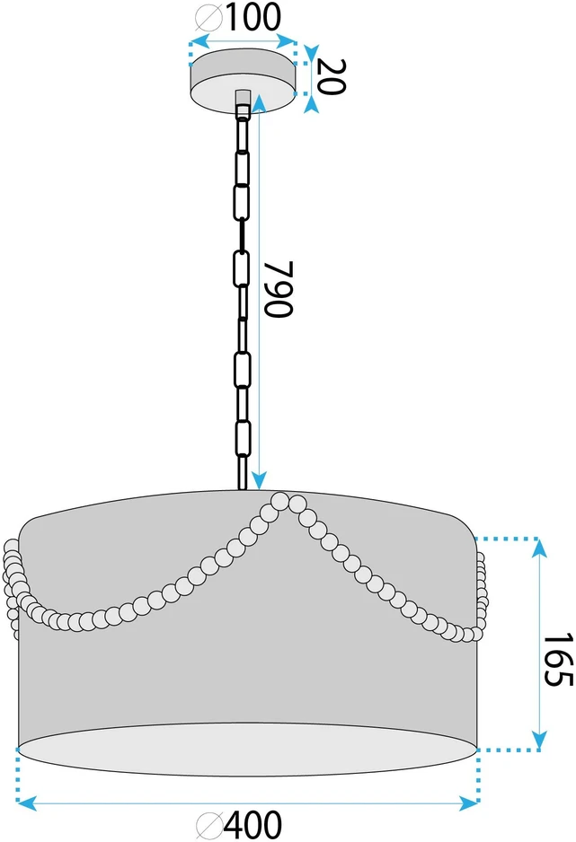 Pakabinamas šviestuvas Toolight Šviestuvas APP1741-1CP 40 cm