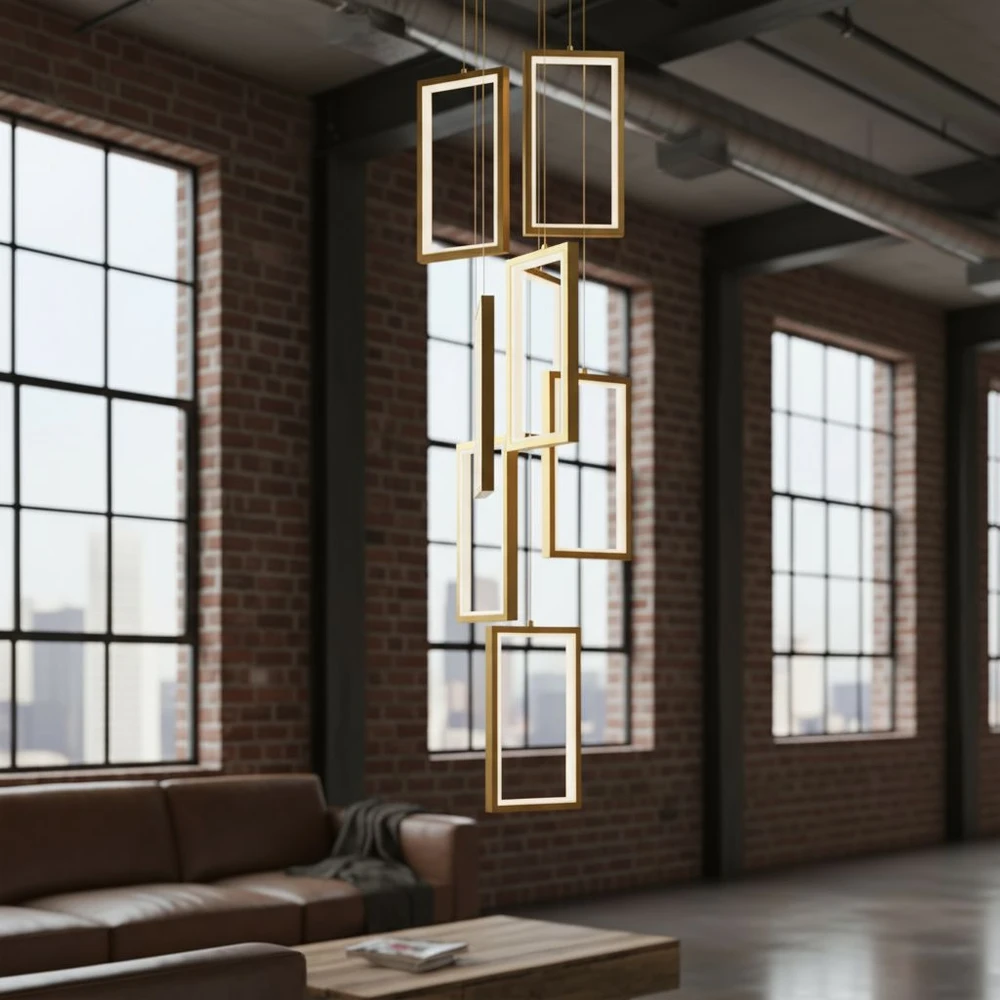 Pakabinamas šviestuvas Toolight šviestuvas LED LHJ090-7CP GOLD