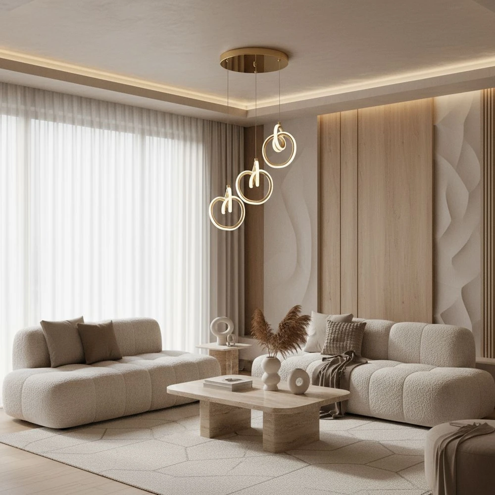 Pakabinamas šviestuvas Toolight šviestuvas LED LHJ093-3CP GOLD