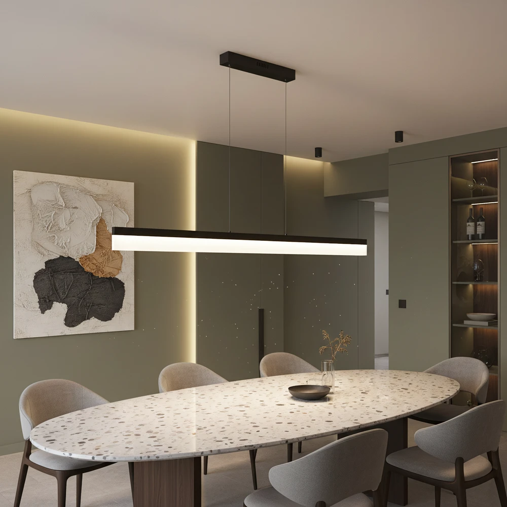 Pakabinamas šviestuvas Toolight Šviestuvas LED APP1692-CP 120 cm Juodas