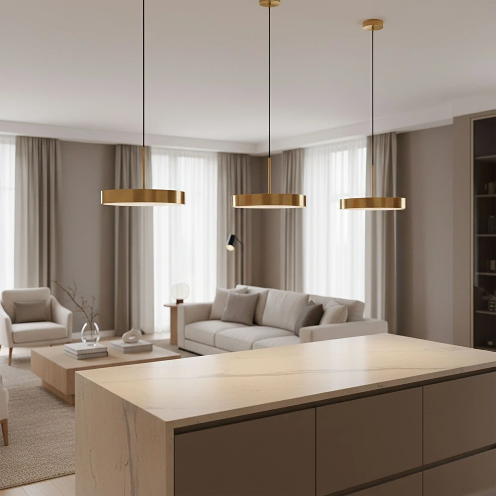 Pakabinamas šviestuvas Toolight šviestuvas LED APP1687-1CP 30CM BRUSH GOLD