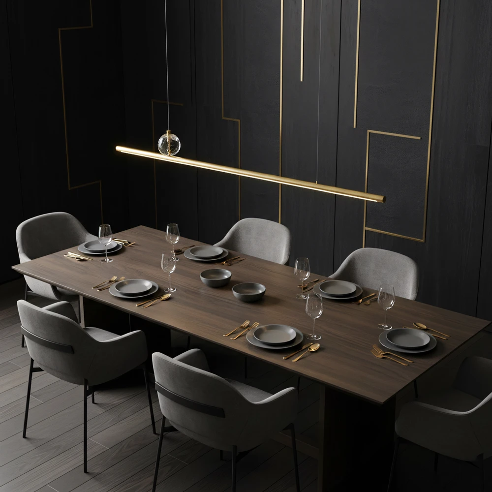 Pakabinamas šviestuvas Toolight Šviestuvas LED APP1694-CP 120 cm Gold