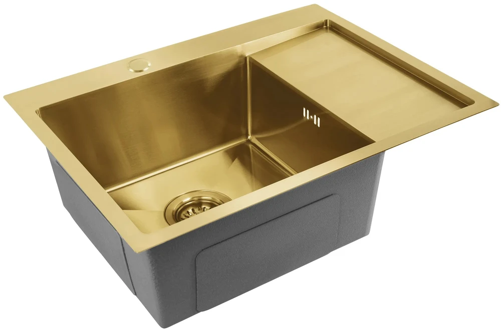rea Plieninė kriauklė Fin BRUSH GOLD