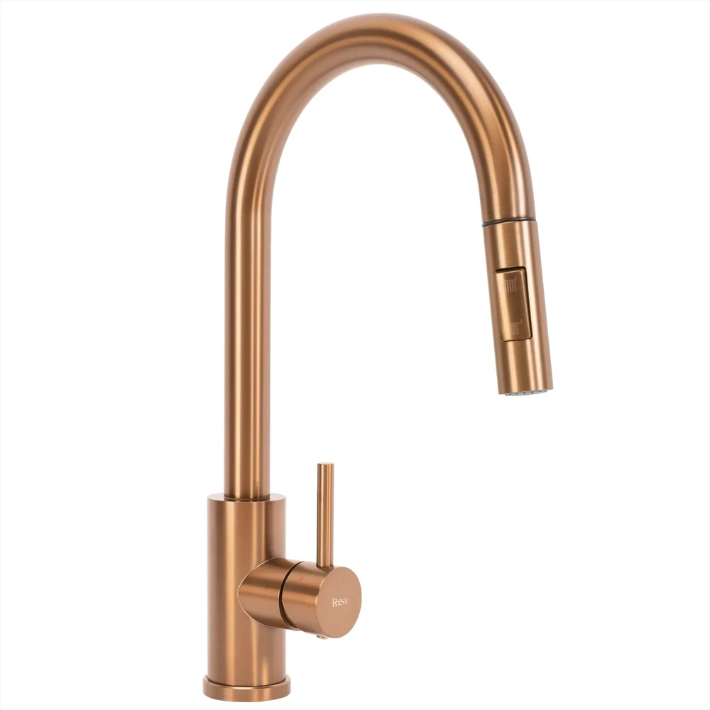 rea Plieninė kriauklė Leo 50 BRUSH COPPER