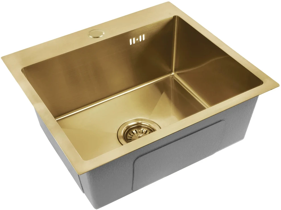 rea Plieninė kriauklė Leo 50 BRUSH GOLD