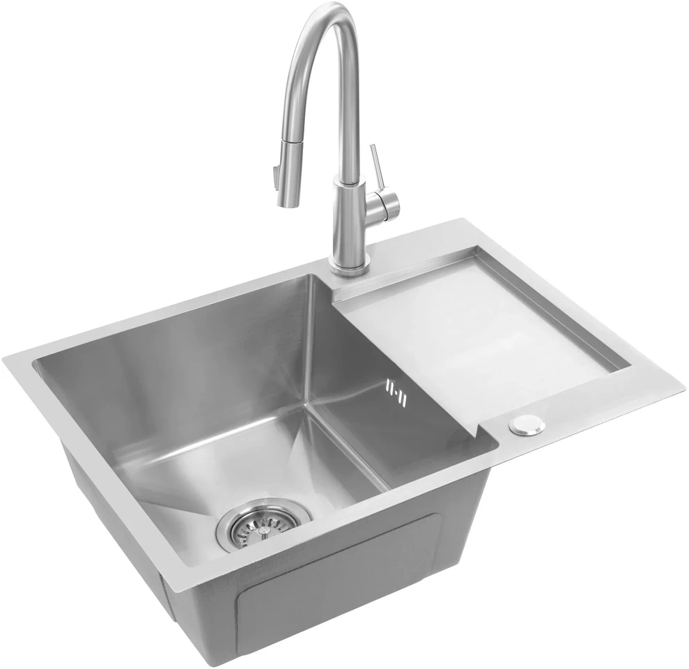 rea Plieninė kriauklė Paul BRUSH NICKEL