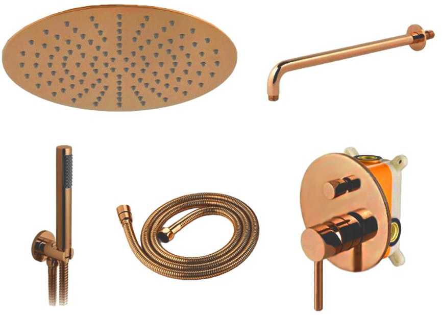 Potinkinė dušo sistema Rea Lungo Copper + DĖŽUTĖ