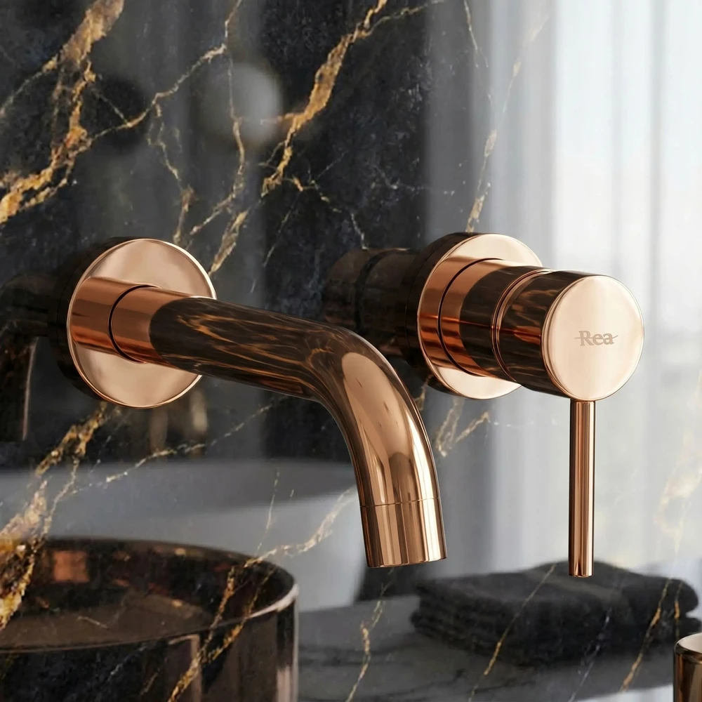 Potinkinis praustuvo maišytuvas Rea Lungo Copper + dėžutė