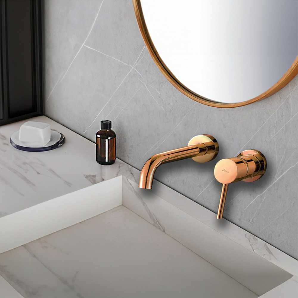 Potinkinis praustuvo maišytuvas Rea Lungo Copper + dėžutė