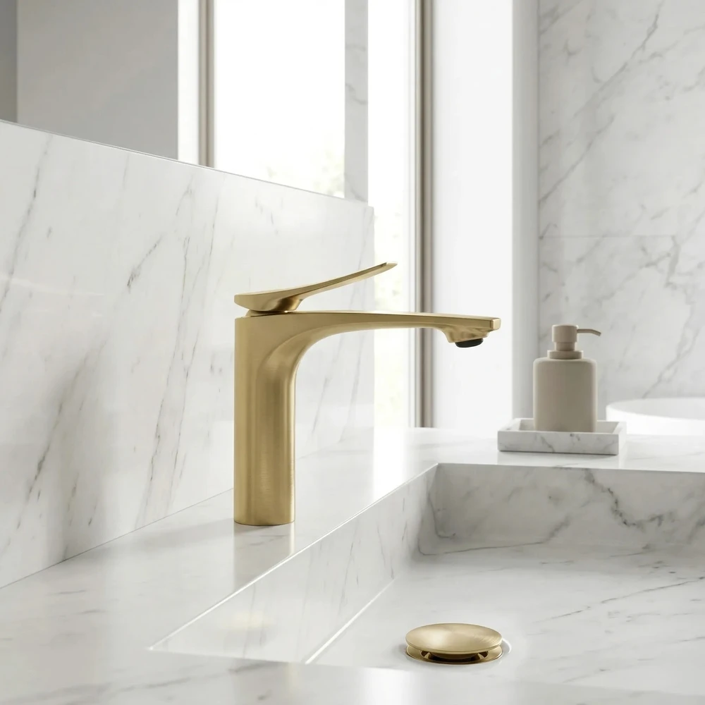 Praustuvo maišytuvas PREMIUM REA Vision Gold Low