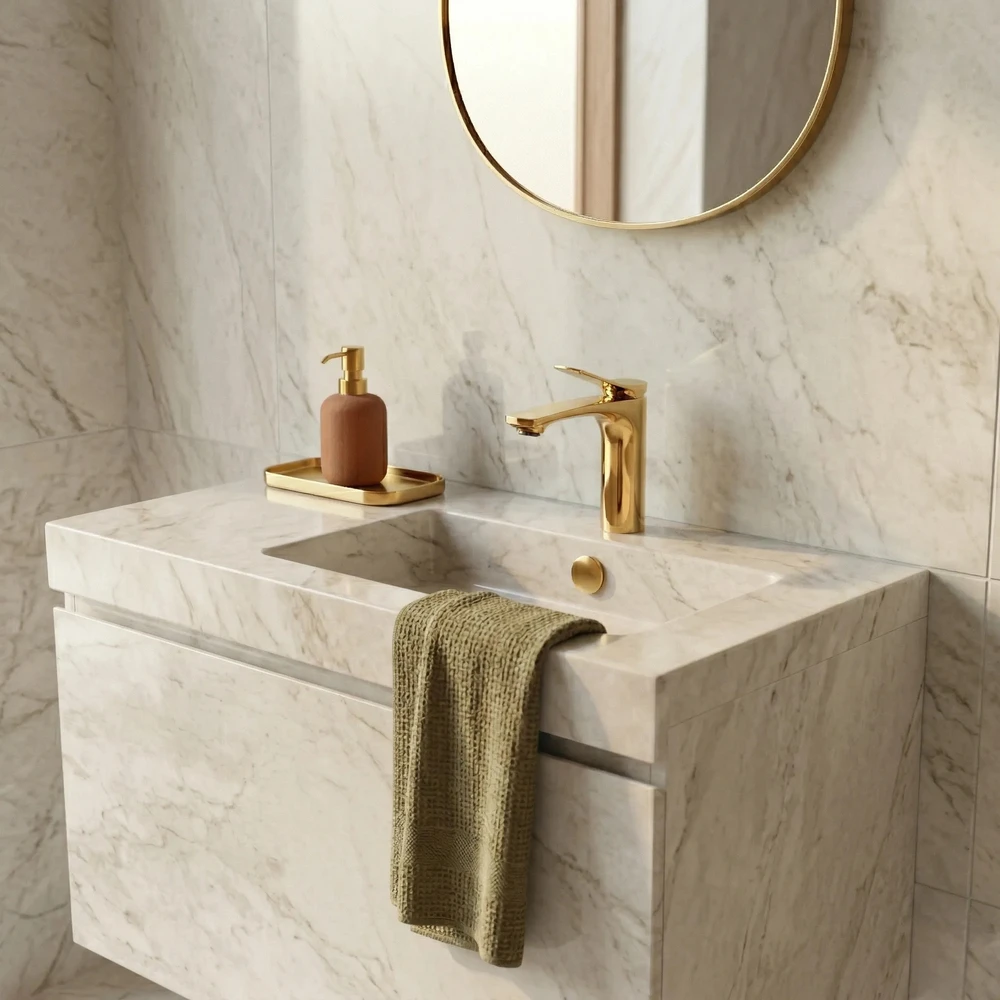 Praustuvo maišytuvas PREMIUM REA Vision Gold Low