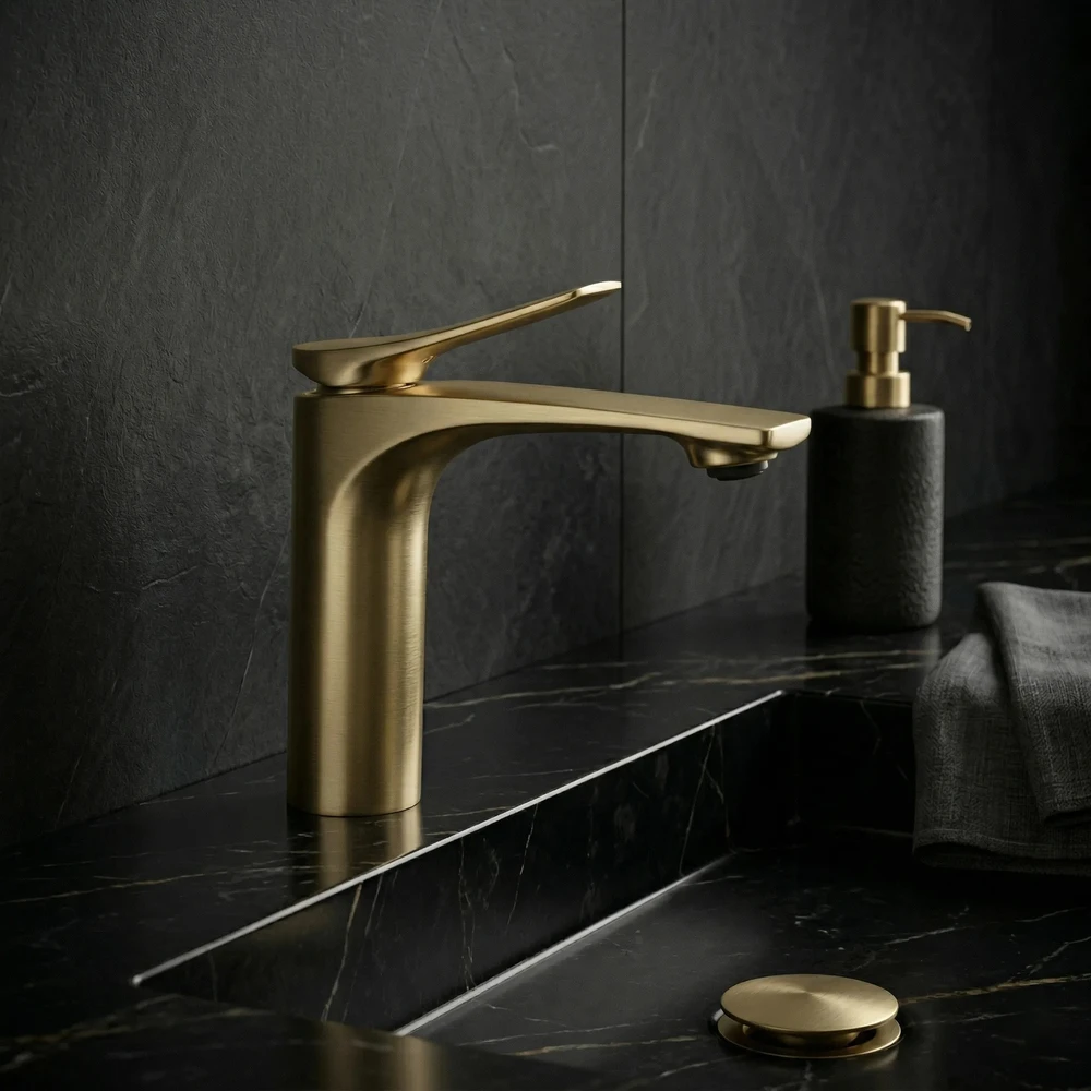 Praustuvo maišytuvas PREMIUM REA Vision Gold Low