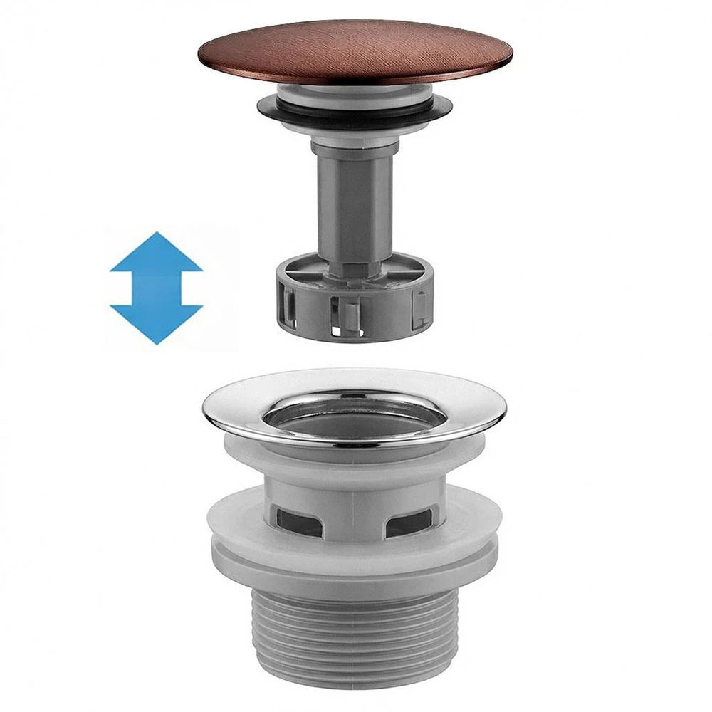 Praustuvo Sifonas Su „click-clack“ Vožtuvu Rea Flow Bronze