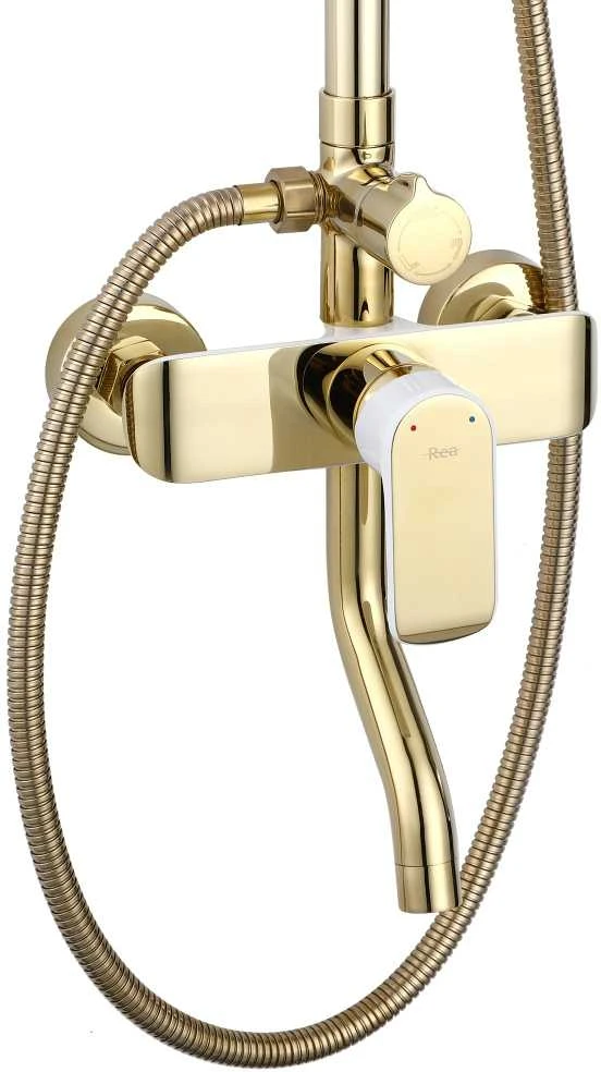 Dušo komplektas REA Bloom Baltas Gold, REA-P9529