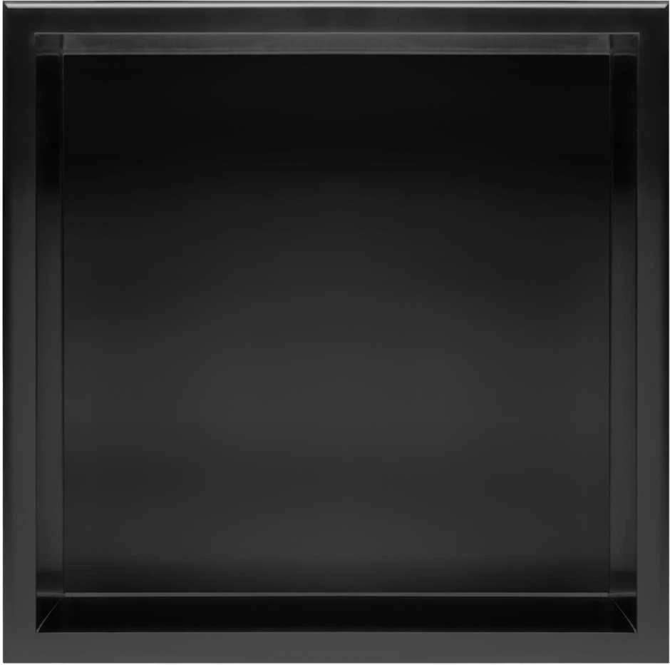 rea bathroom shelf 30x30 matte juodas
