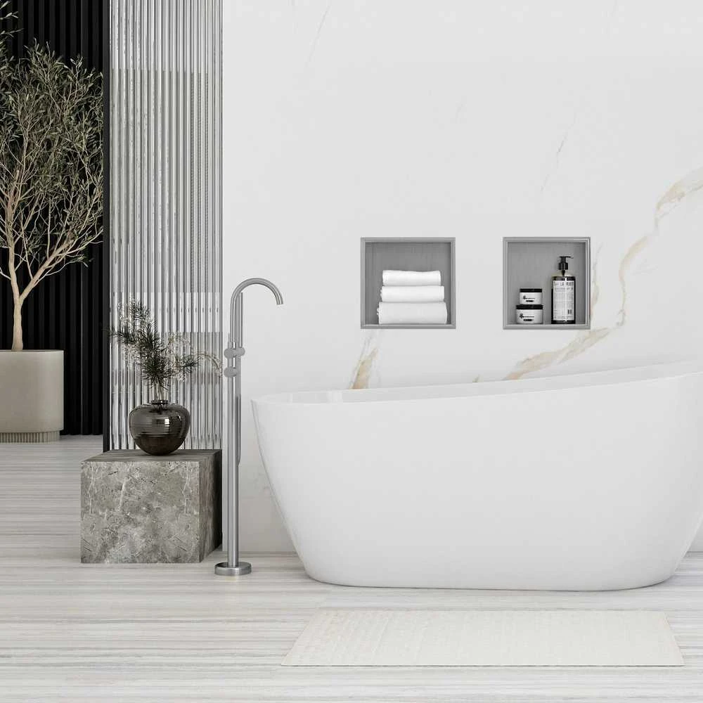rea bathroom shelf 30x30 steel brush