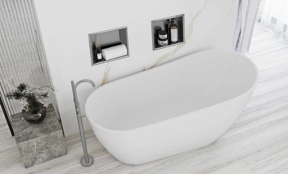 rea bathroom shelf 30x30 steel brush