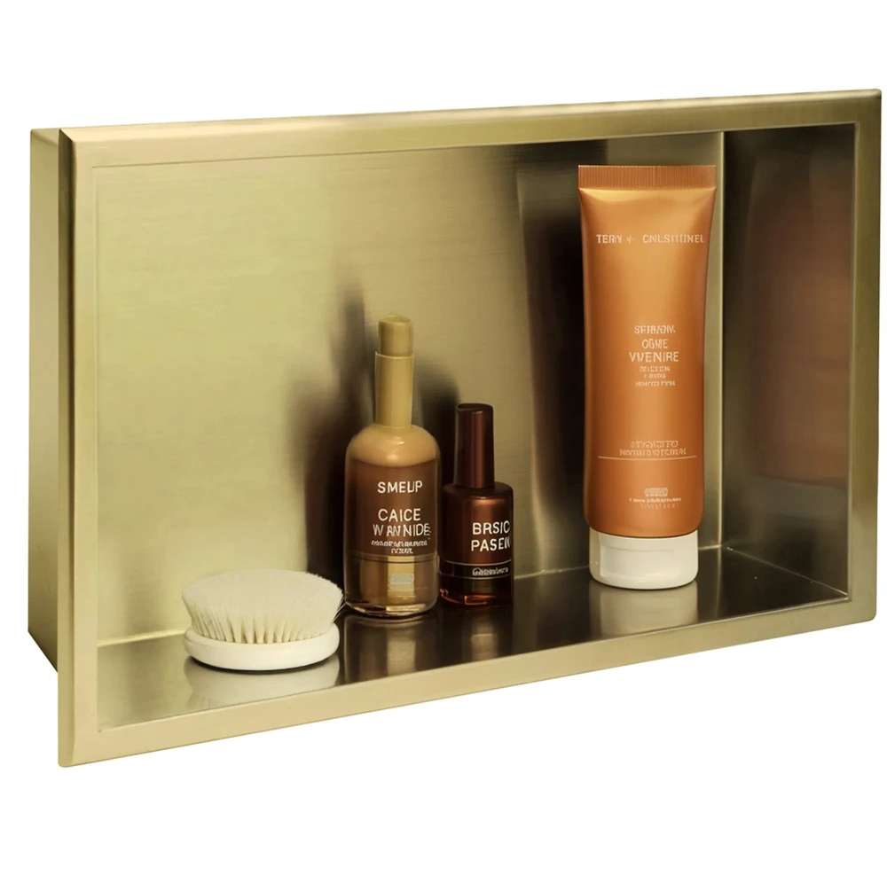 rea Bathroom Shelf 30x45 Gold
