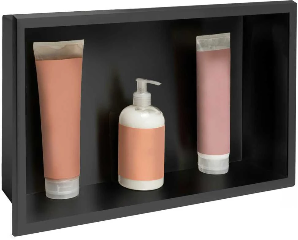 rea bathroom shelf 30x45 matte juodas