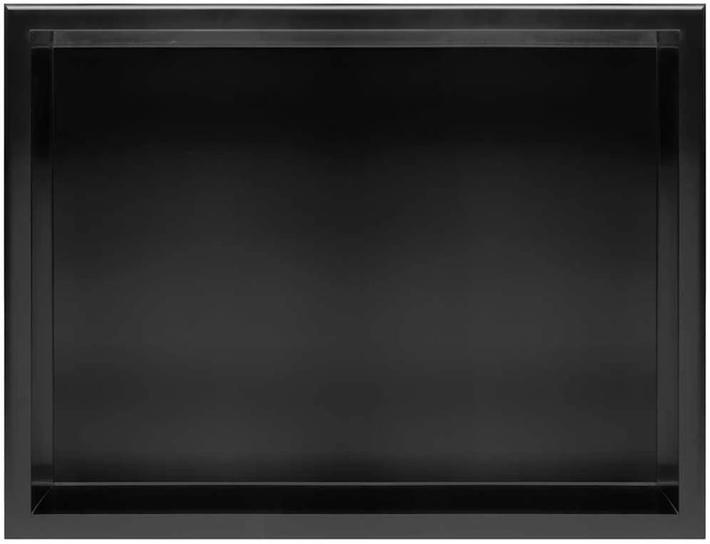 rea bathroom shelf 30x45 matte juodas
