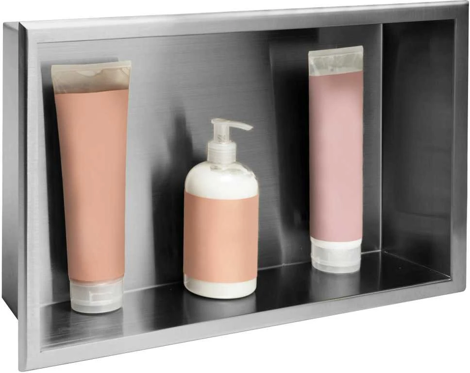 rea bathroom shelf 30x45 steel brush