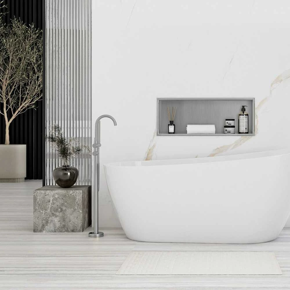 rea bathroom shelf 30x60 steel brush
