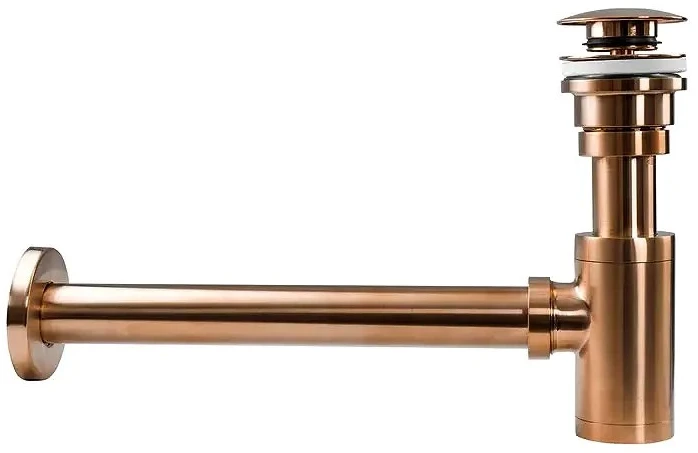 Rea Copper Mat Praustuvo Sifonas Su "click" Kištuku