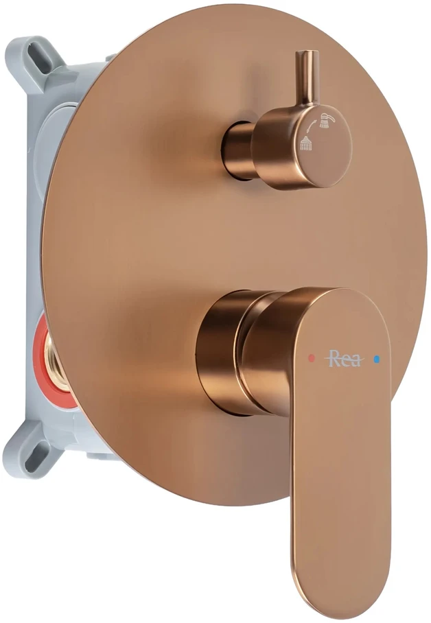 Rea Drop Copper juodas paslėptas dušo rinkinys + DĖŽUTĖ