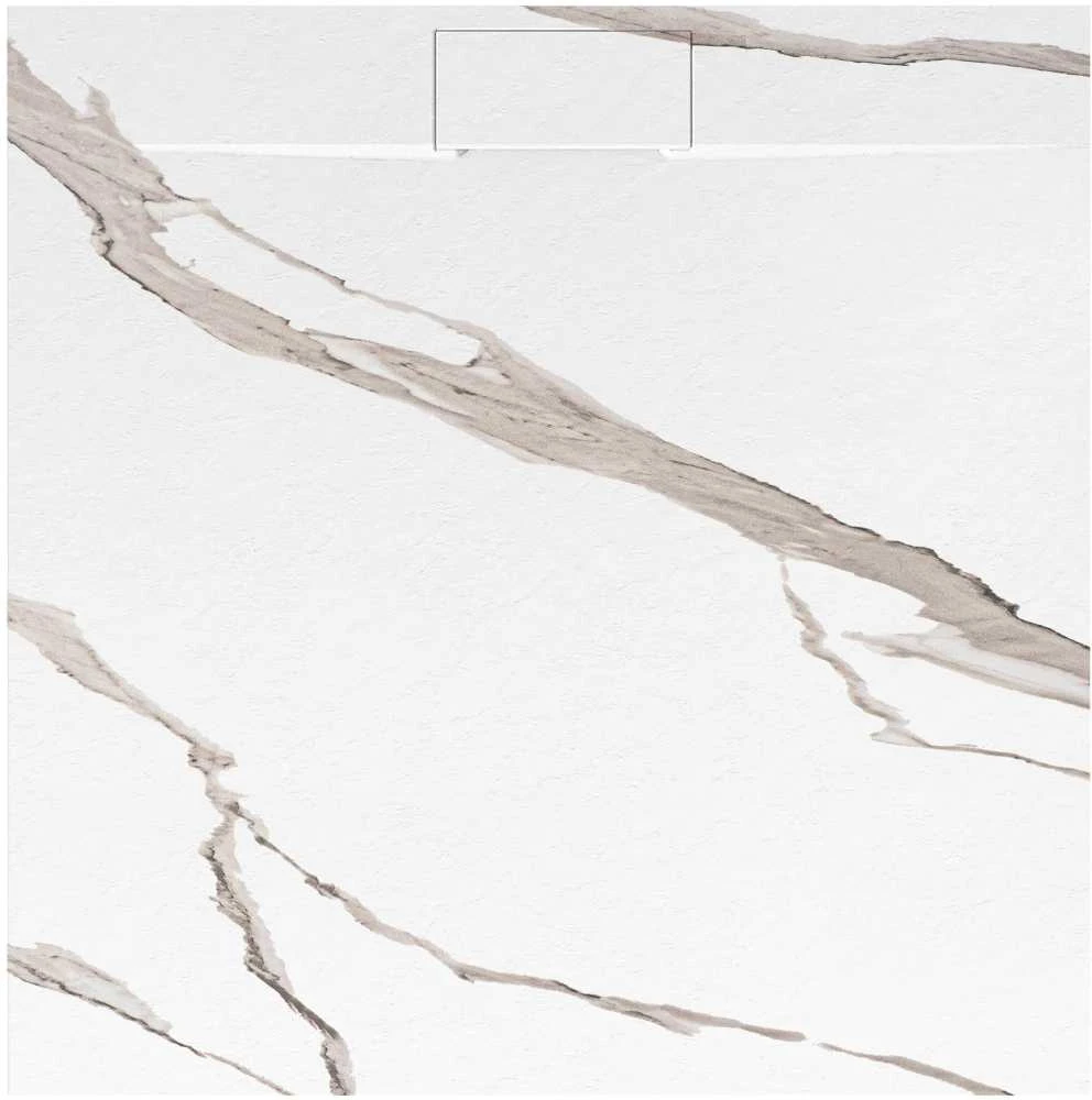 rea Dušo irklavimo baseinas Bazalt CARRARA Baltas 90x90