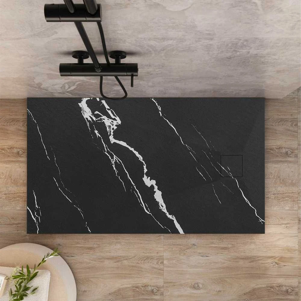 rea Dušo irklavimo baseinas Magnum CARRARA Juodas 80x100