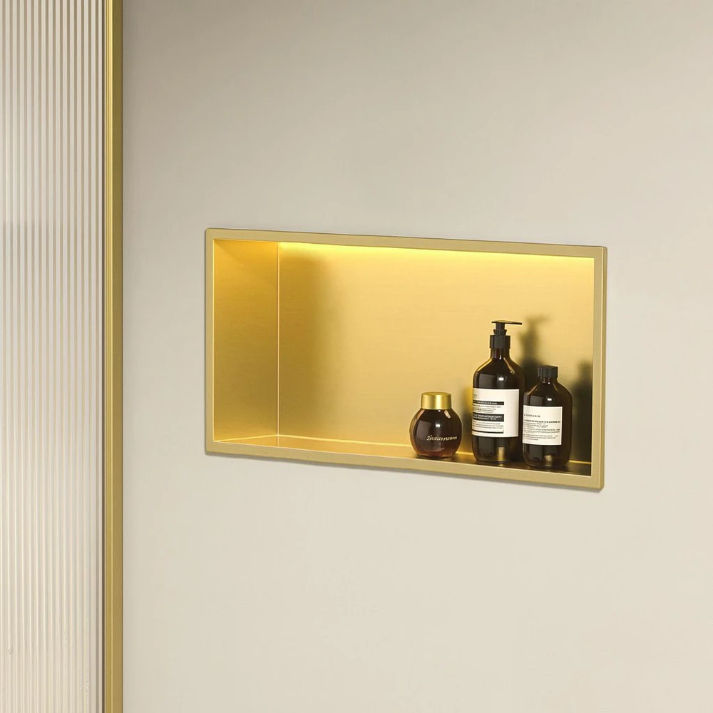 rea ĮMONTUOJAMA VONIOS LENTYNA LED 30x60 brush auksinis