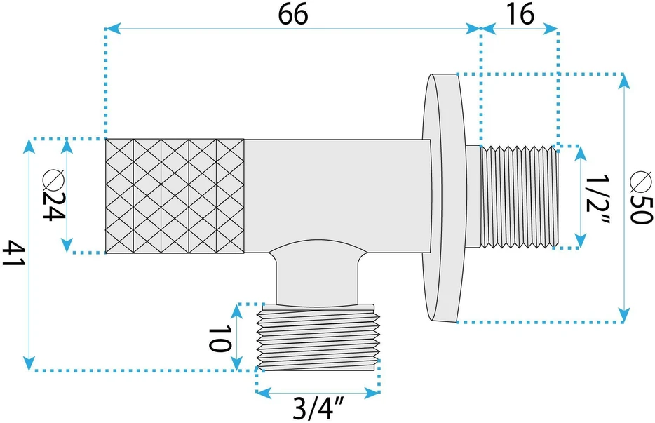 rea Kampinis Vožtuvas Diamond 03 1/2" X 3/4" Titan