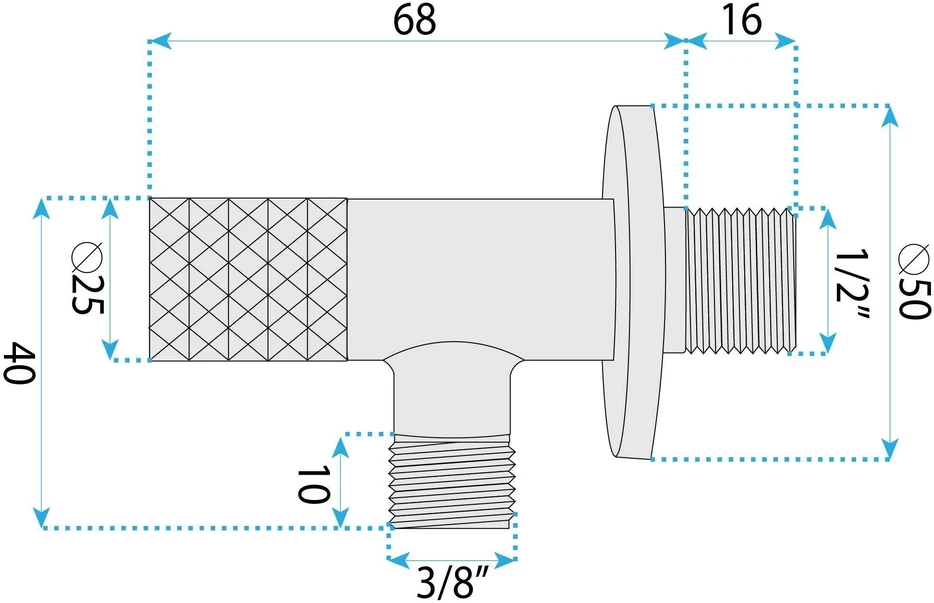 rea Kampinis Vožtuvas Diamond 03 1/2" X 3/8" Titan