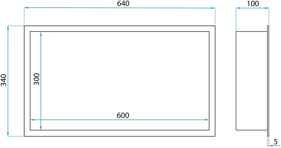 rea LED vonios kambario niša 30x60 Titan