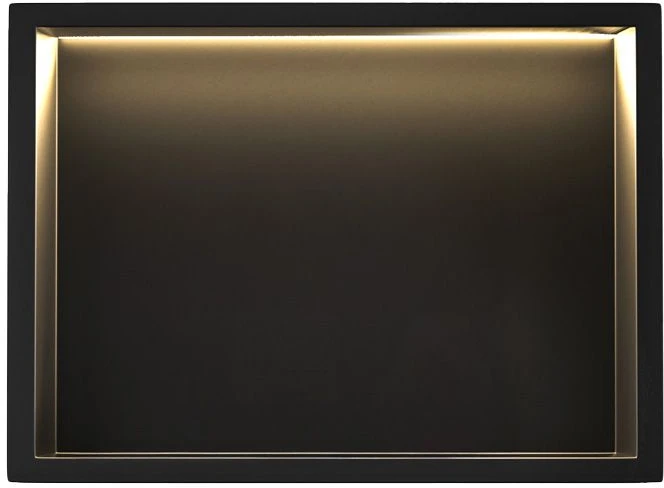 rea LED vonios nišinė lentyna 30x45 juoda